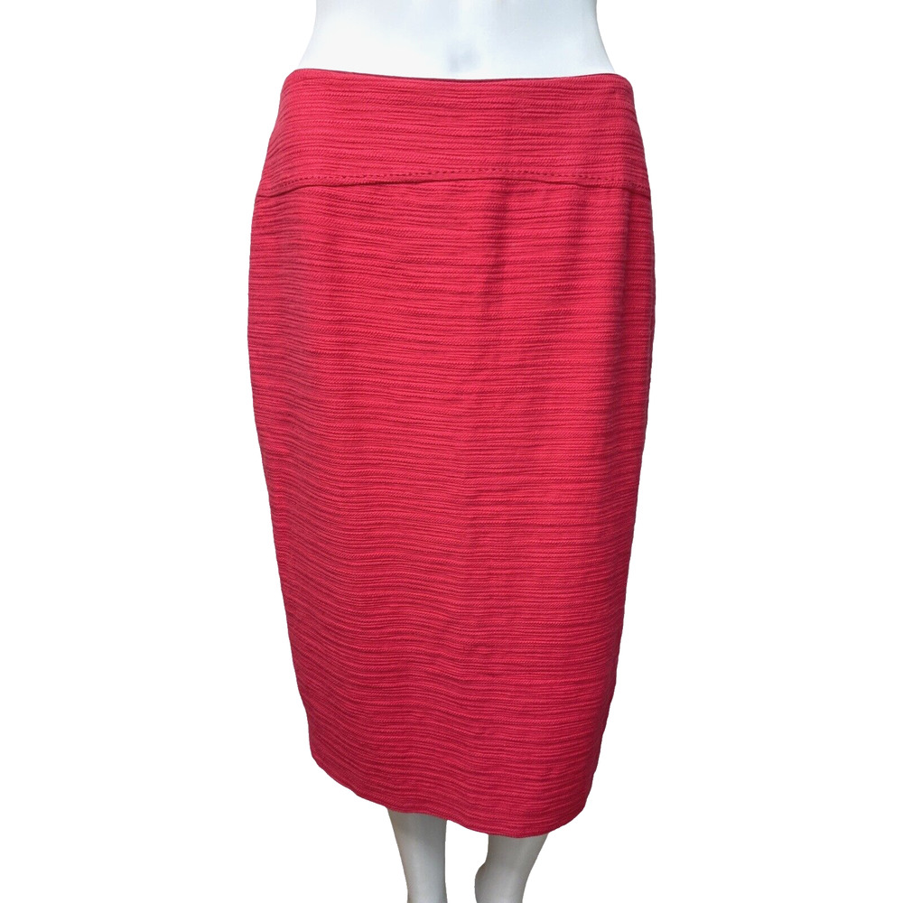 Anthropologie Moulinette Soeurs Skirt Womens 6 Red Pencil Straight Office Career